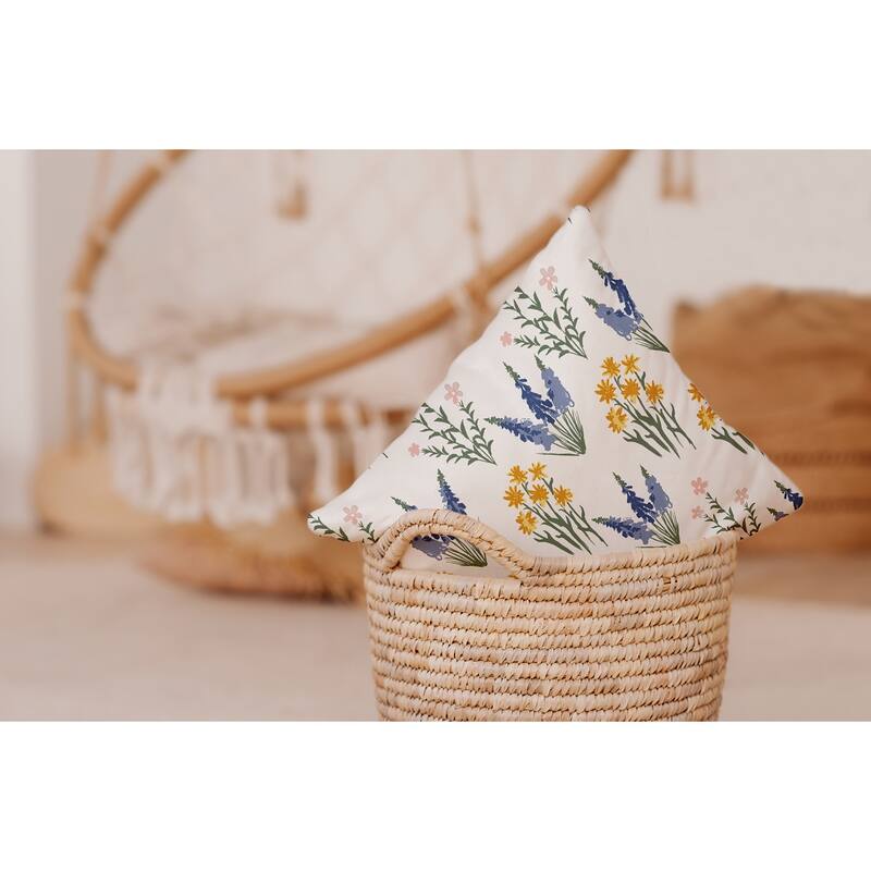 Flower Field Decorative Throw Pillow
