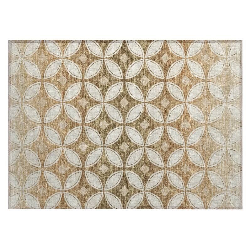 Machine Washable Indoor/ Outdoor Modern Gia Chantille Rug