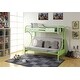 preview thumbnail 1 of 18, Lunar Twin/Full Bunk Bed with 2 Side Ladders Green