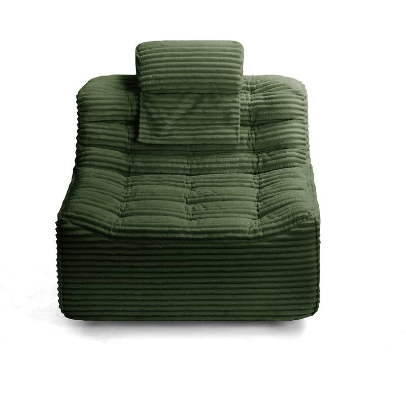 Oversize Swivel Chair Glider Chair with Switchable Head Pillow and Waist Pillow, Soft Plush Lounge Chair Accent Chair