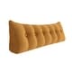 preview thumbnail 39 of 45, WOWMAX Headboard Reading Wedge Pillow Back Support Bed Rest TV Watch King - Yellow