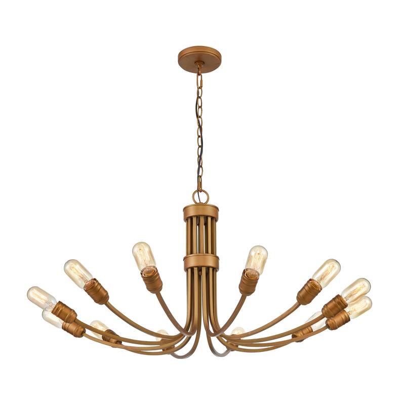 Elk Home Conway Painted Aged Brass Metal 12 Light Chandelier