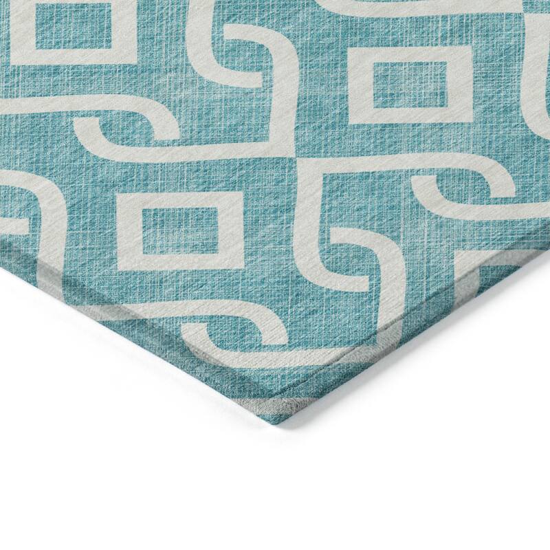 Machine Washable Indoor/ Outdoor Chantille Trellis Rug