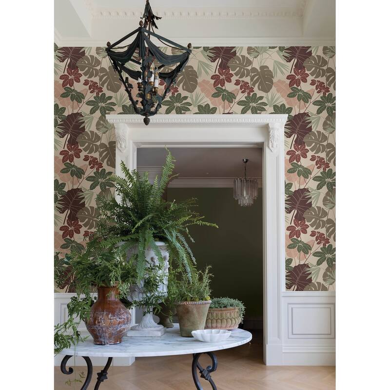 A-Street Prints Medellin Neutral Rainforest Floor Wallpaper - N/A