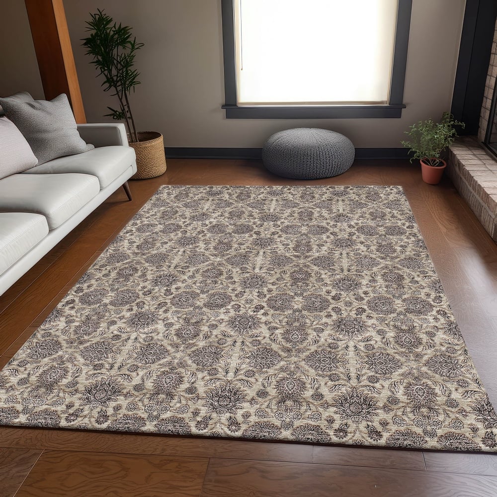 Premium Washable Super Soft Floral Borderless Mayfield Rug