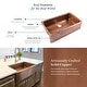 preview thumbnail 6 of 7, Adams Copper 36" Double Bowl Farmhouse Apron Front Undermount Kitchen Sink