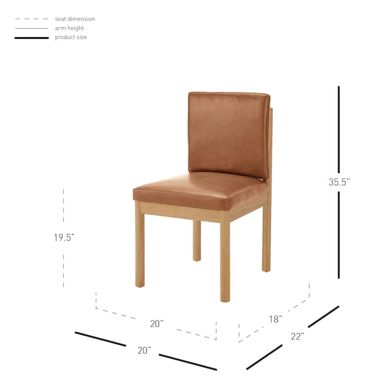 NPD Furniture Melvin Faux Leather Dining Side Chair (Set of 2)