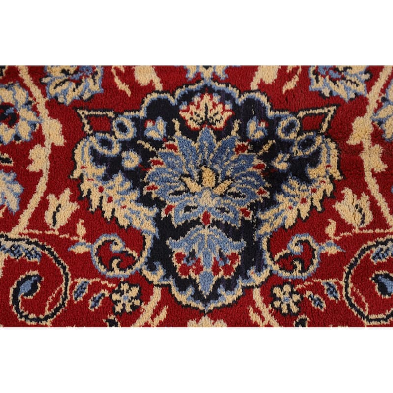 Traditional Kashan Turkish Rug Machine-Made Floral Carpet - 9'9" x 13'0"