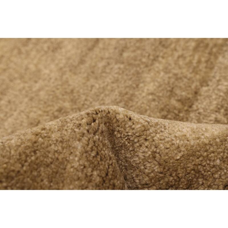 ECARPETGALLERY Hand-knotted Pak Finest Gabbeh Olive Wool Rug - 4'2 x 5'11