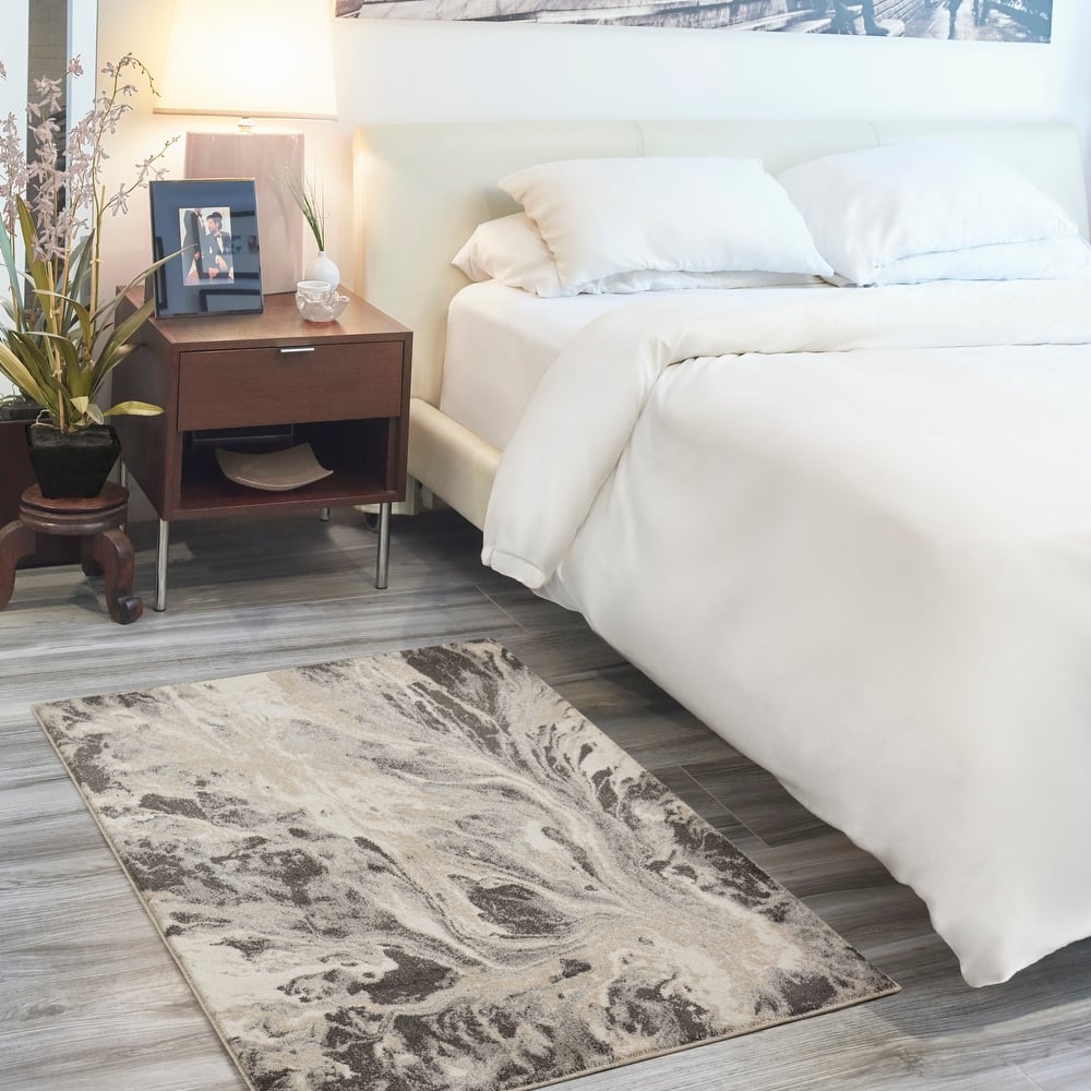 Nourison Home Neutral Modern Abstract Area Rug