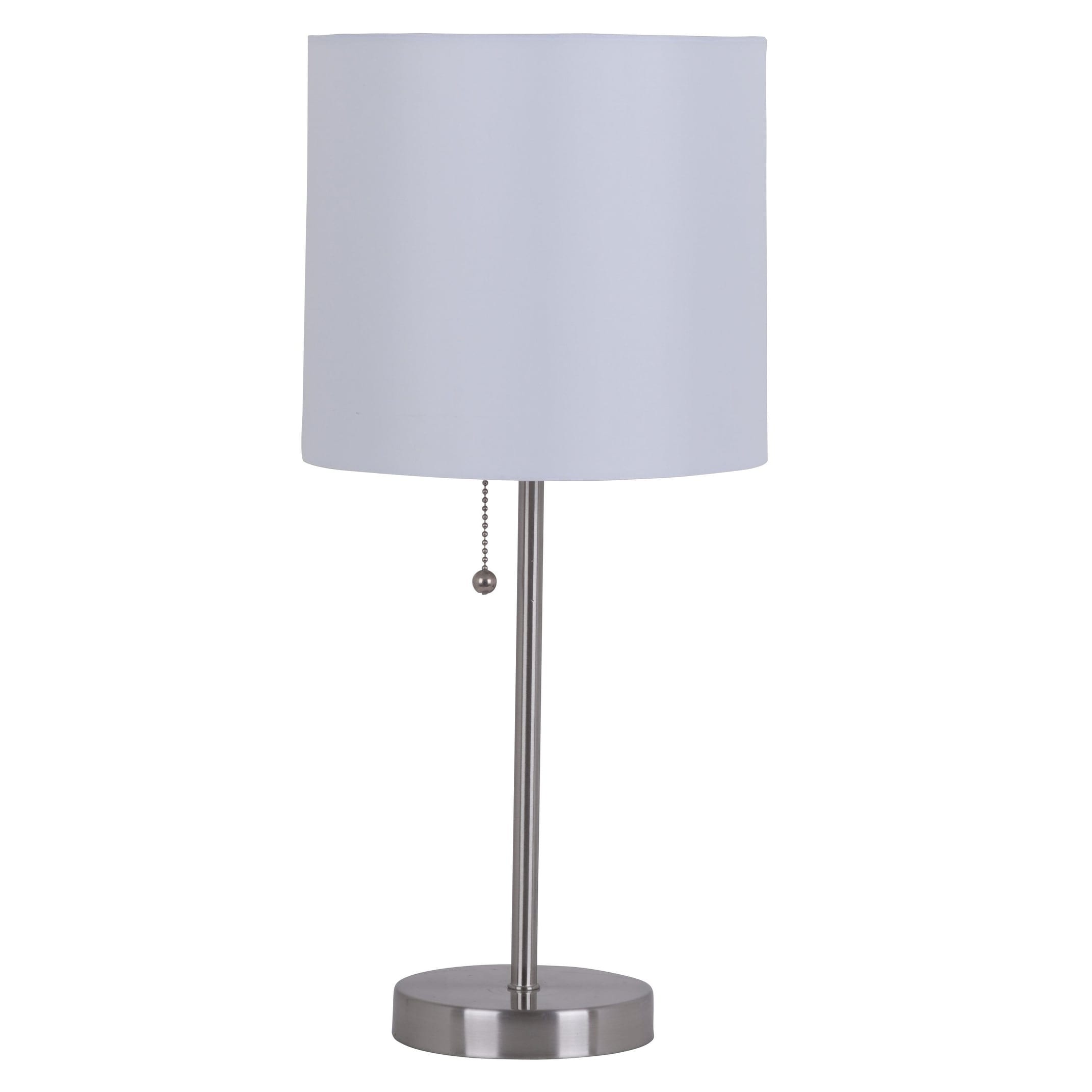 Porch & Den Dravus Steel 19-inch Stick Table Lamp - 8.75