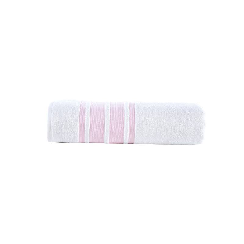 Brooks Brothers Contrast Border Bath Sheet - Pink