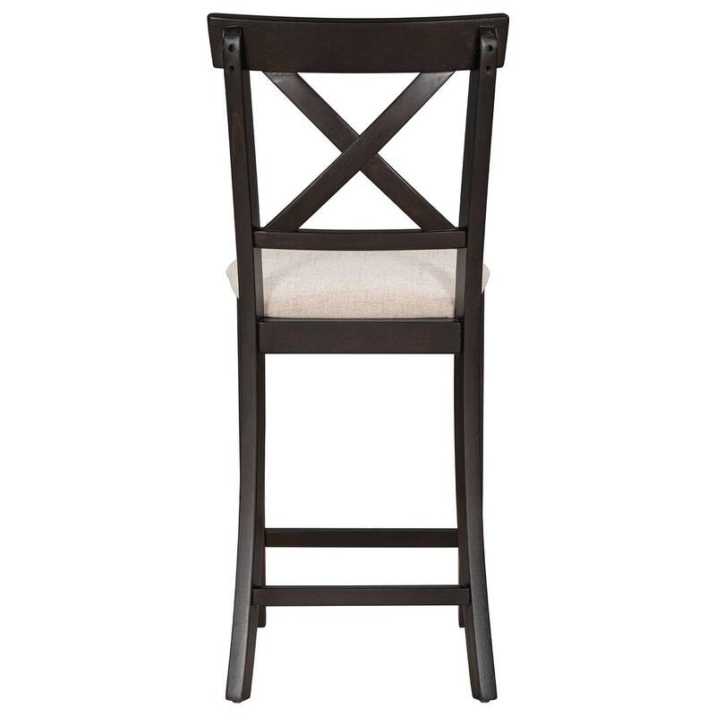 6 PCS Counter Height Dining Table Set with Shelf