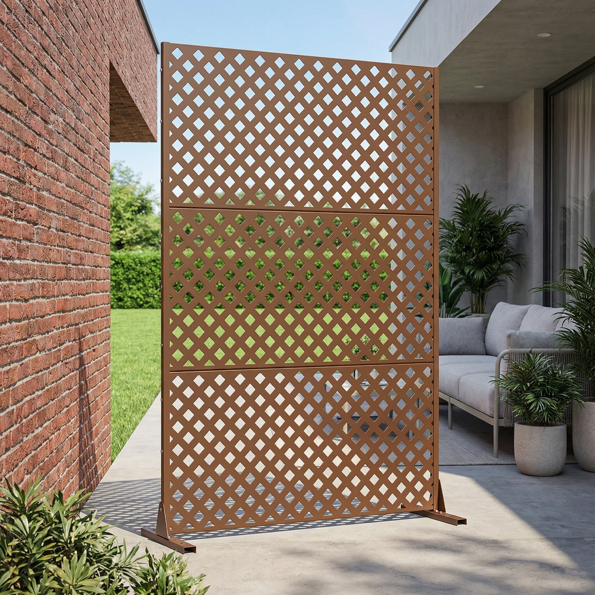 Outdoor Rectangle Privacy Screens Metal Screen Fence Panel