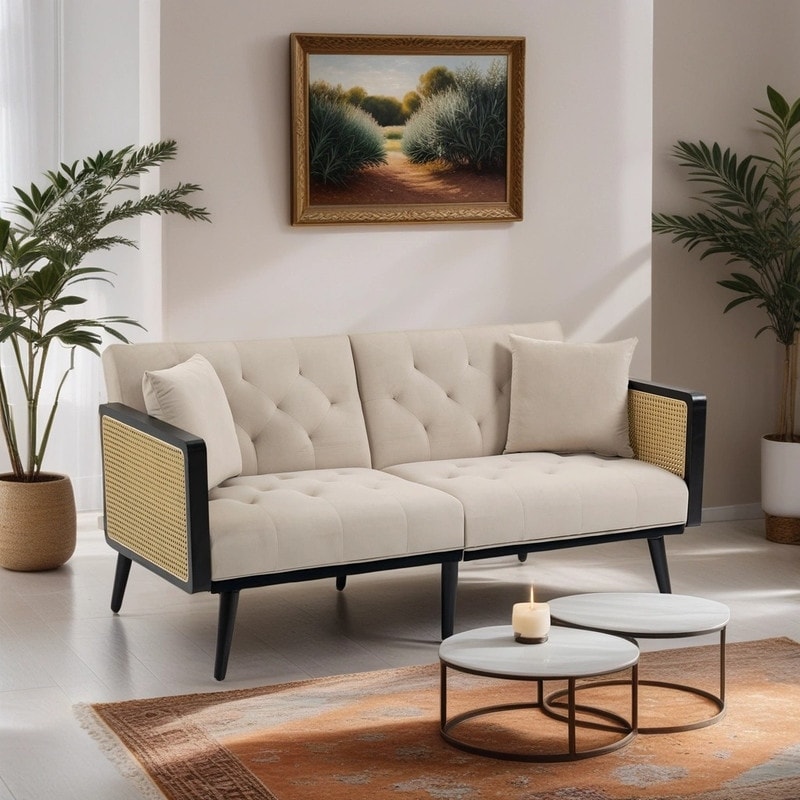 Couch with fold down back store