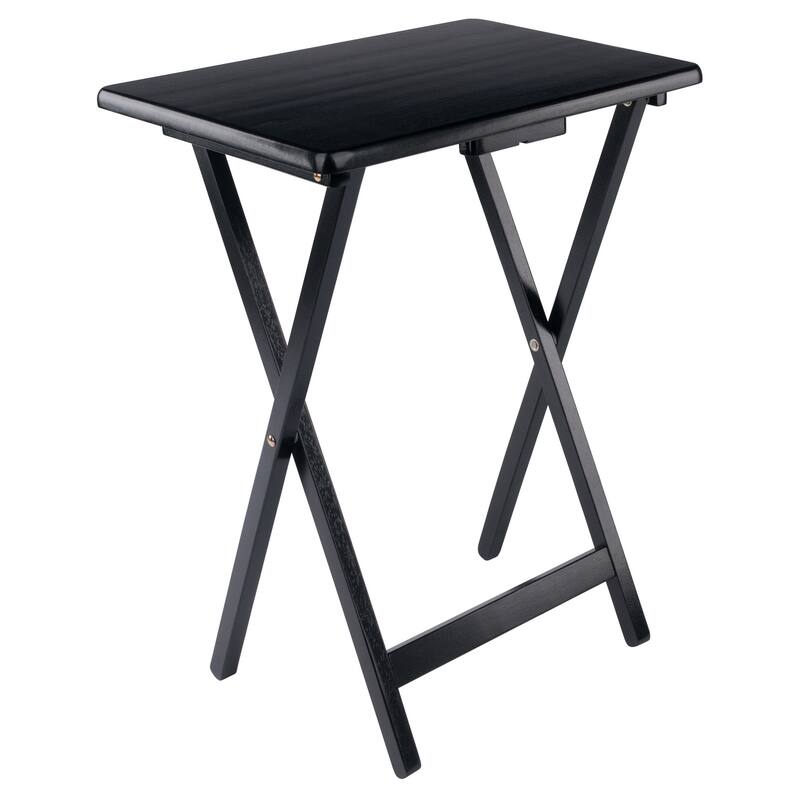 Alex Set of 2 Snack Tables Black Finish