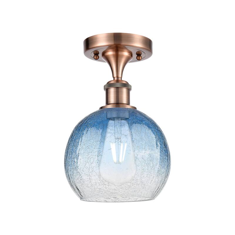 Innovations Lighting Endless Possibilities Ballston - Brookhaven Globe - 1 Light 8" Semi-Flush Mount