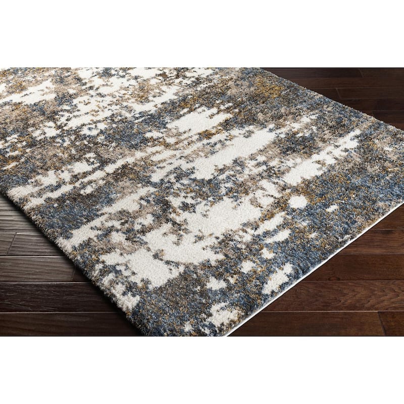 Livabliss Bohemian & Eclectic Celestial Shag Abstract Area Rug