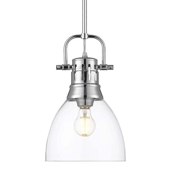 slide 2 of 5, Golden Lighting 3604-S CH Duncan 9" Wide Mini Pendant Chrome / Clear