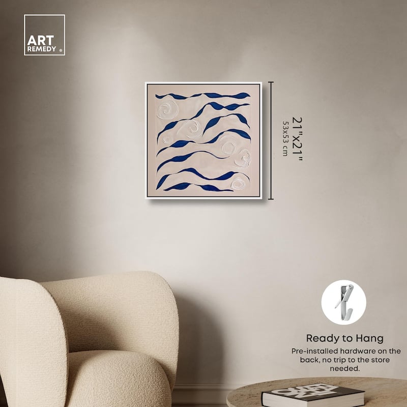 Acrylic Waves Canvas by Art Remedy