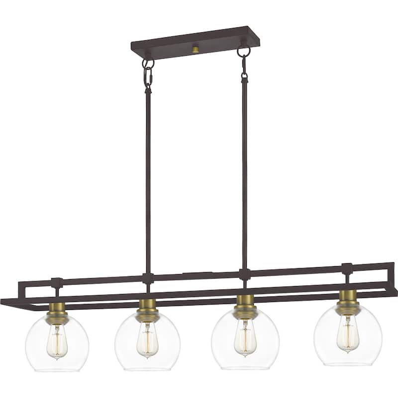 Dobbs 4-Light Island Chandelier in Old Bronze