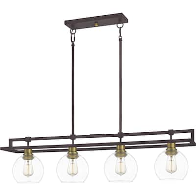 Dobbs 4-Light Island Chandelier in Old Bronze