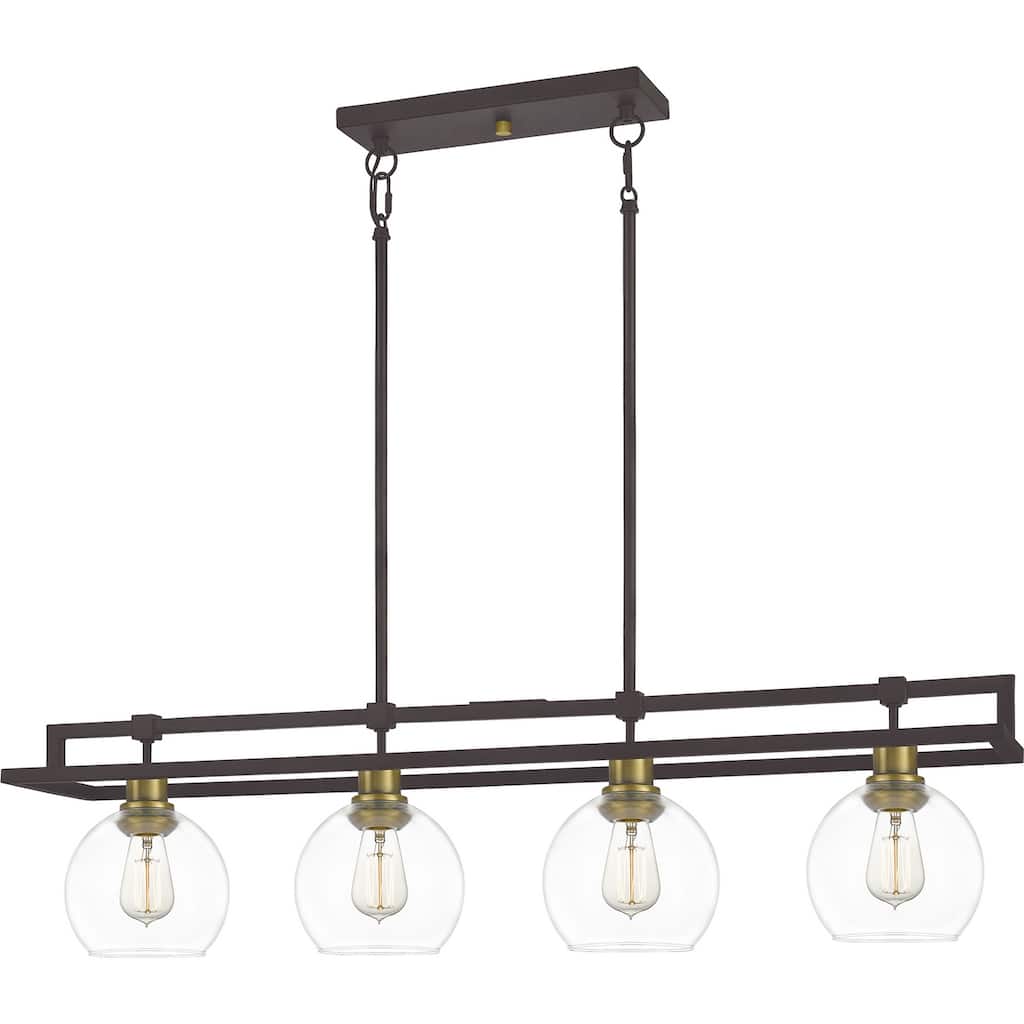 Dobbs 4-Light Island Chandelier in Old Bronze