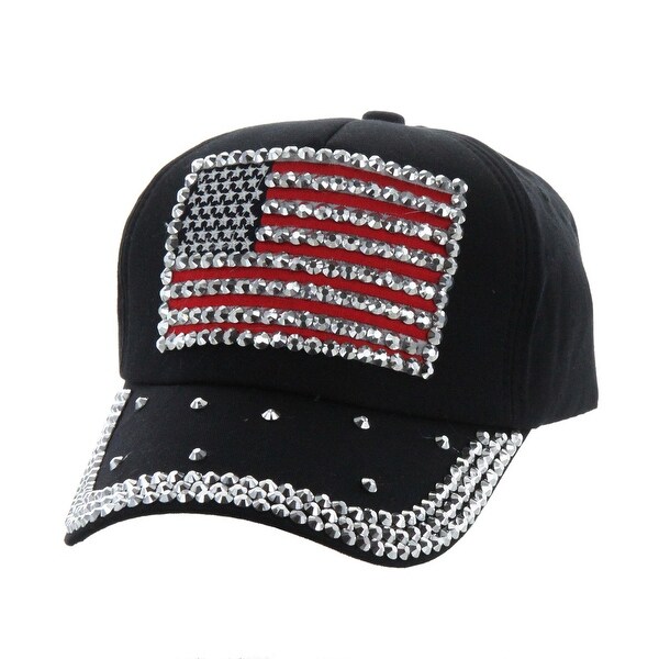 Top Headwear Studded USA Flag Baseball Cap. Opens flyout.
