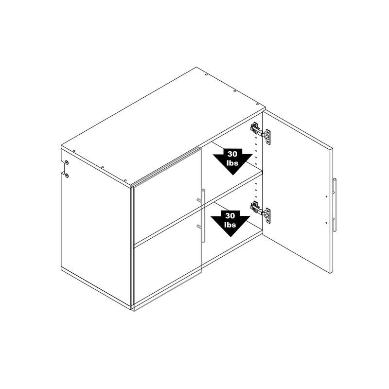 Prepac HangUps 30" Upper Storage Cabinet