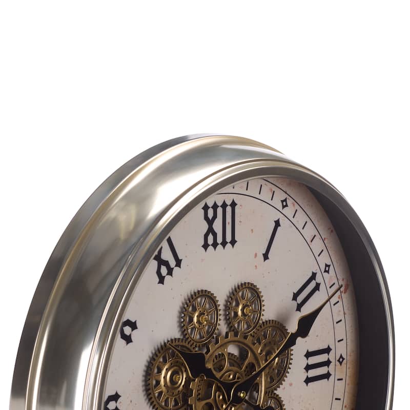 SEI Furniture Hayward Roman Gear Clock - 20"W x 3"D x 20"H
