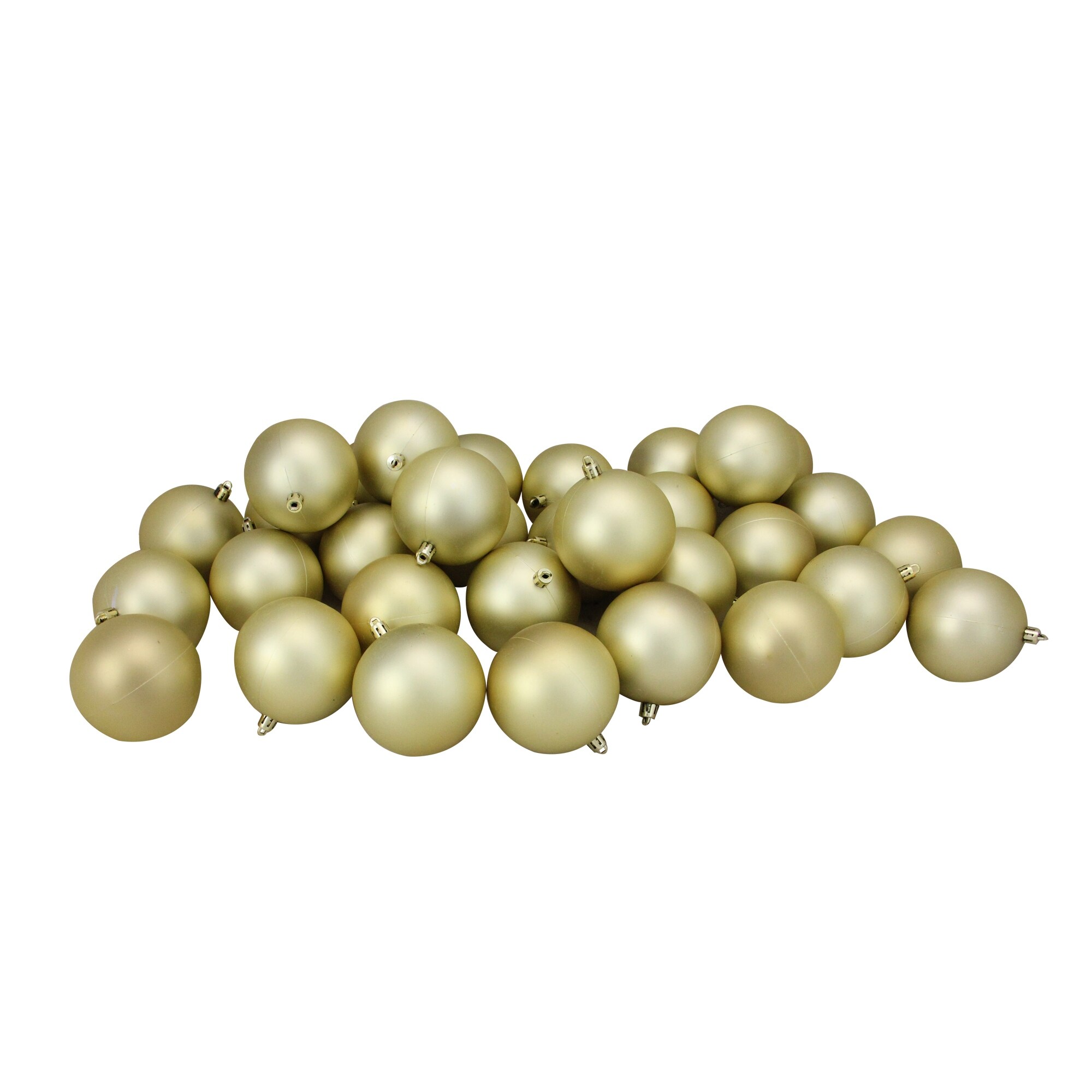 Shop 32ct Champagne Gold Shatterproof Matte Christmas Ball