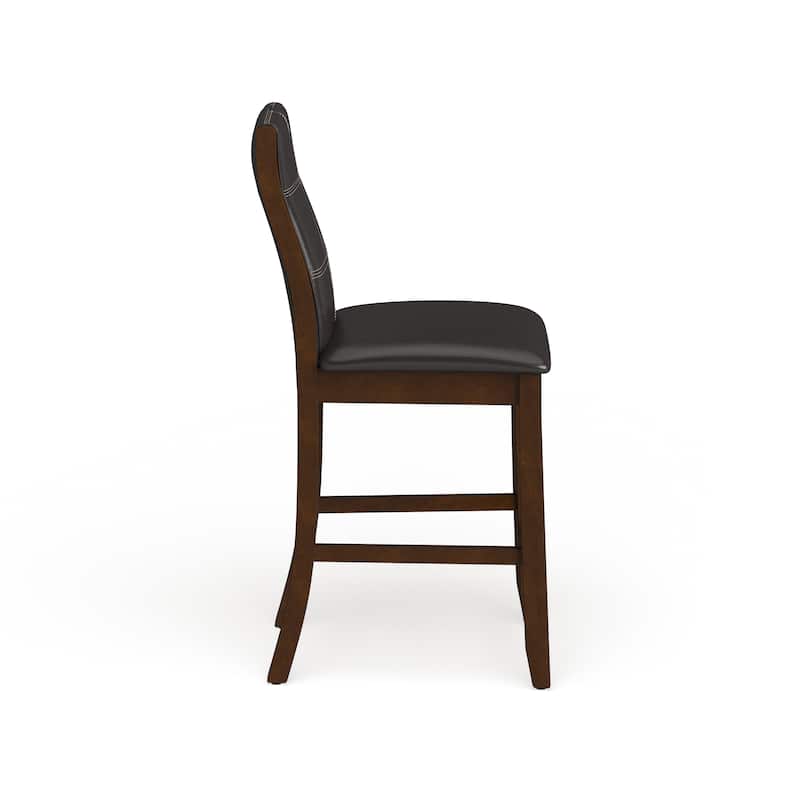 Tornillo Contemporary Faux Leather Counter Height Dining Chairs (Set of 2) by Furniture of America