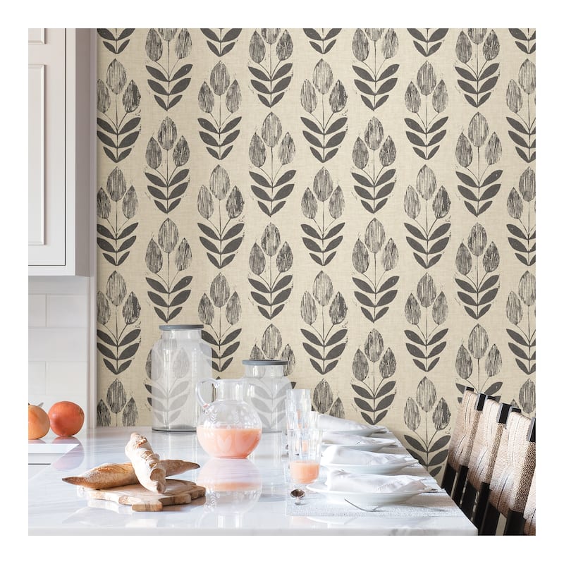 NuWallpaper Folk Tulip Peel & Stick Wallpaper - 216in x 20.5in x 0.025in