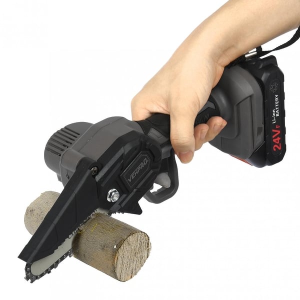New Mini chainsaw Electric Wood Cutter Cordless Chain Saw with battery & 4  Chain