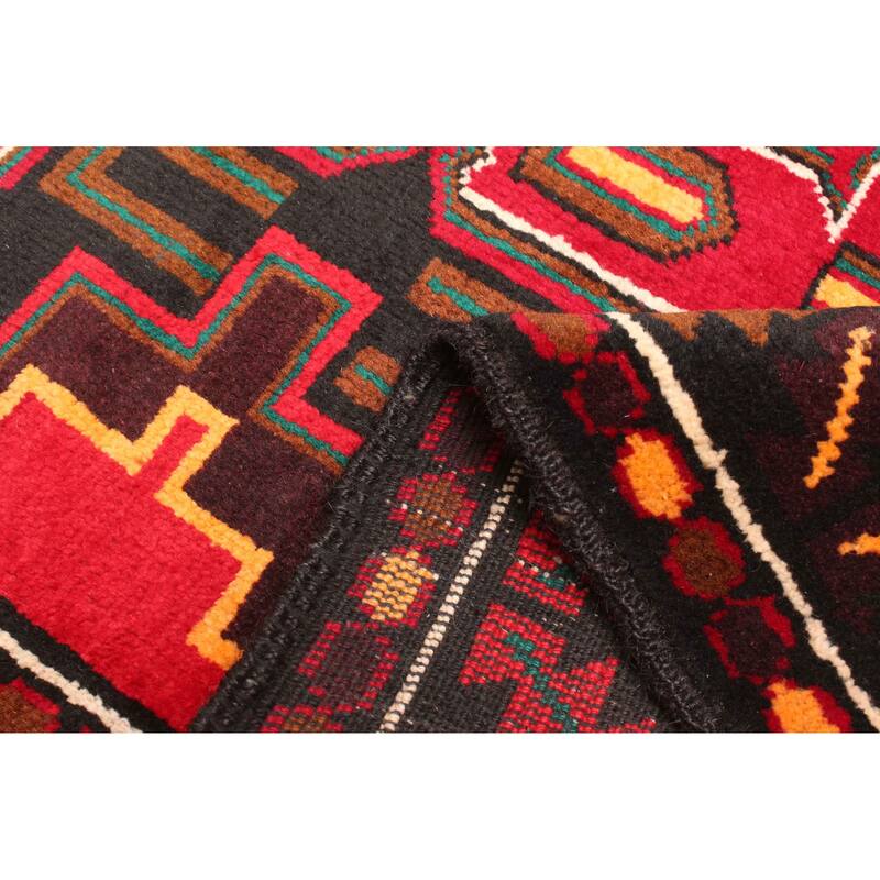 ECARPETGALLERY Hand-knotted Teimani Black Wool Rug - 2'11 x 5'0