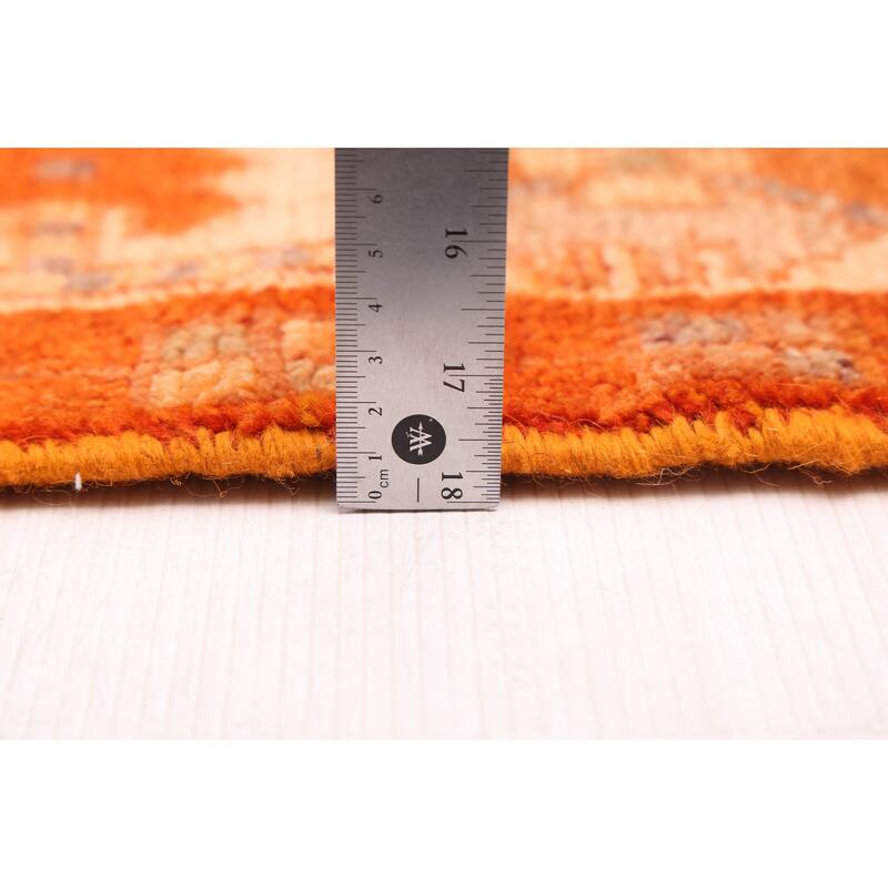 ECARPETGALLERY Hand-knotted Melis Vintage Orange Wool Rug - 5'3 x 9'5