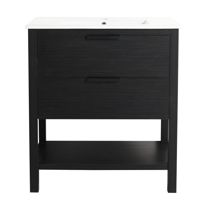 30" Bathroom Vanity with Resin Sink