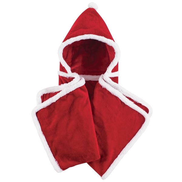 slide 1 of 1, Hudson Baby Infant Hooded Animal Face Plush Blanket, Santa, One Size - Santa - One Size One Size - Santa