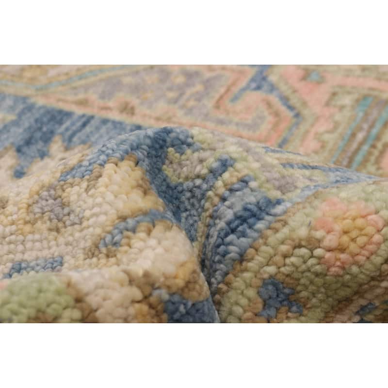 ECARPETGALLERY Hand-knotted Modern Oushak Navy Wool Rug - 8' x 10'