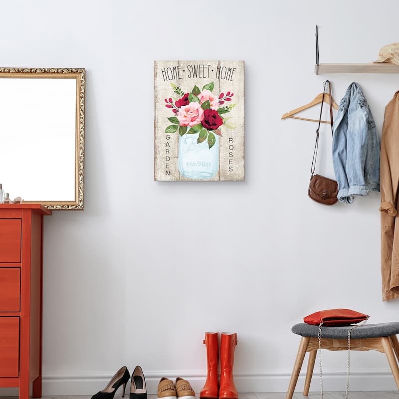 Home Sweet Home Jar Canvas Art Print