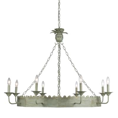 Golden Lighting 0838-8 Finley 8 Light 42" Wide Pillar Candle Style