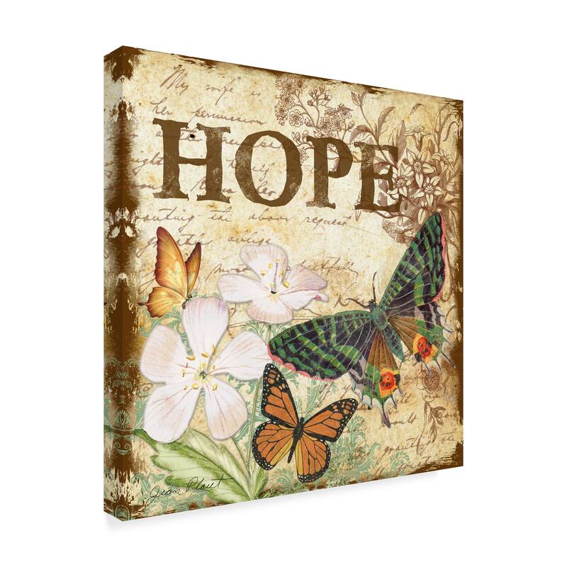 Jean Plout 'Inspirational Butterflies Hope' Canvas Art