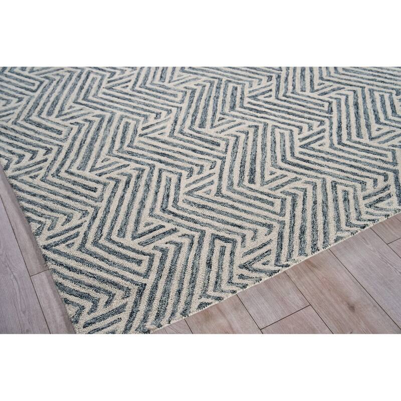 Exquisite Rugs Naturals Handmade Hand-tufted New Zealand Wool on Canvas Charcoal Area Rug