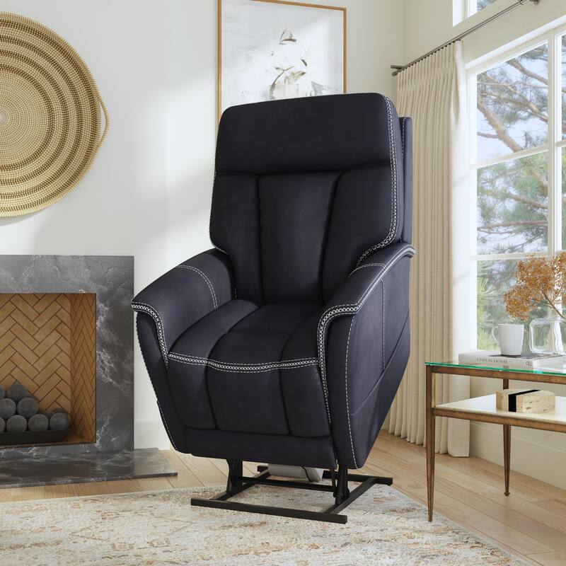 Atlas Power Lift Recliner with Power Headrest & Lumbar by Flexsteel - Deep Blue