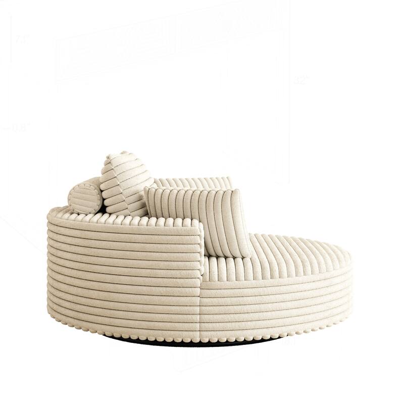 Comfortable Corduroy Foam Swivel Chair for Various Rooms, Enhancing Relaxation