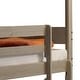 preview thumbnail 3 of 3, Rustic Grey Twin Over Twin Bunk Bed with Built-in Ladder