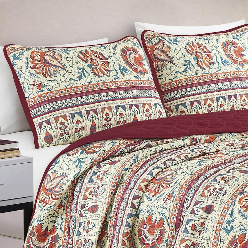 Yanna Luxury 3 Piece Reversible Bedspread