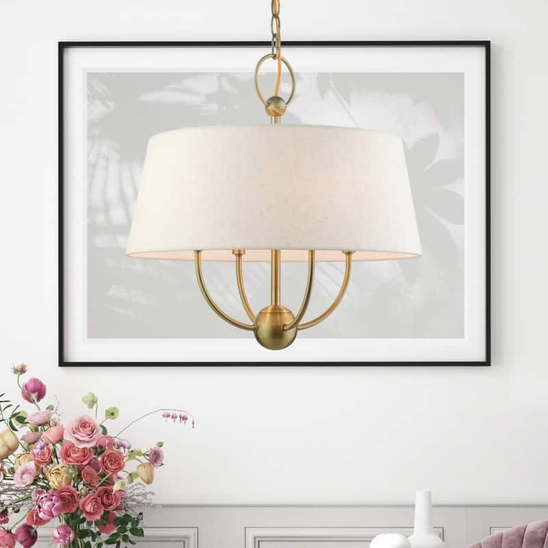 Livex Lighting 4 Light Pendant Chandelier, 49444-01 - 18"W x 18.75"H