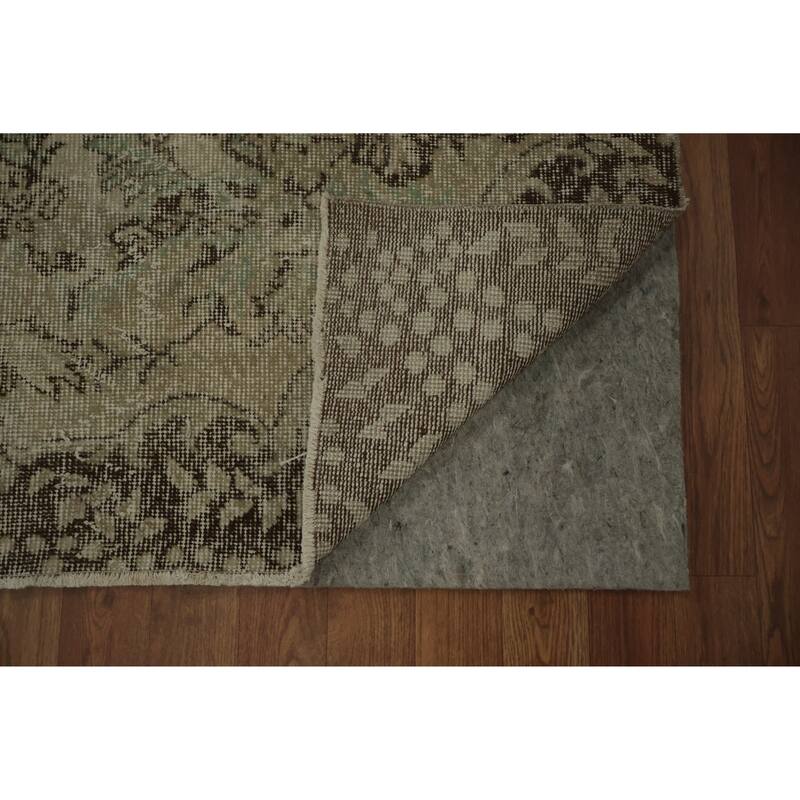 Hand Knotted Oriental 100% Wool Carpet Transitional Floral Beige & Ivories Anatolian Area Rug - 9' 2'' X 5' 9''