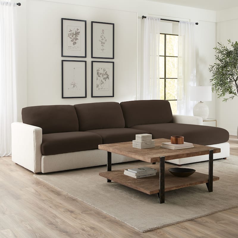 SureFit Stretch Pique Sectional Couch Cushion Slipcovers